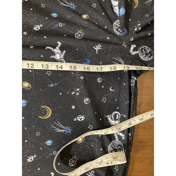 Waggle Golf Polo Shirt Mens L Black Astronaut Space Print Mission Albatross - Picture 7 of 8